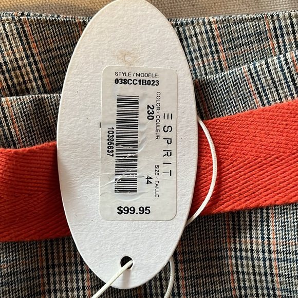 Esprit women’s black and grey pants with orange highlights - Picture 5 of 5